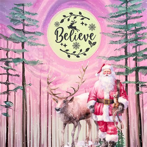 Pink Santa Claus Forest Art Free Stock Photo - Public Domain Pictures