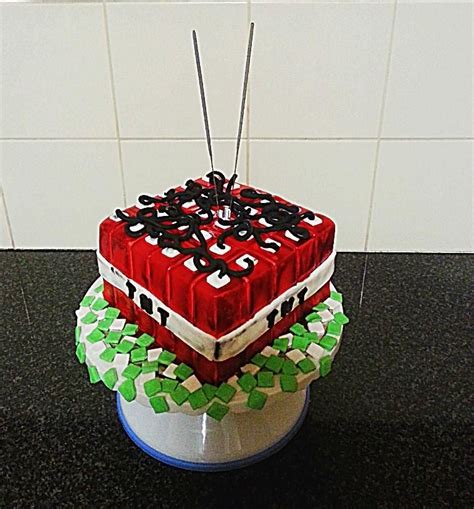 Minecraft , TNT cake | Cake, Cupcake cakes, 10 birthday cake