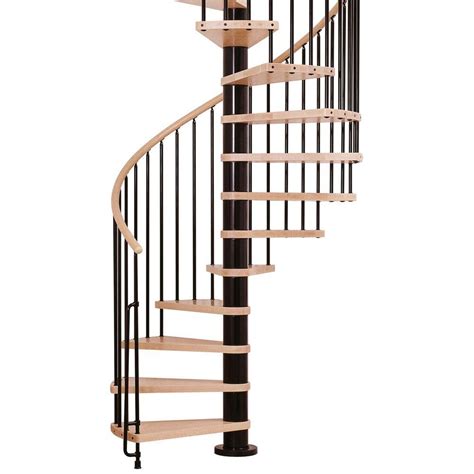 Arke Phoenix 55 in. Black Spiral Staircase Kit-K07084 - The Home Depot