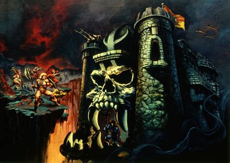 Skull themed castle game poster, fantasy art, He-Man and the Masters of ...