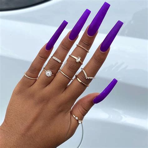 60+ Pretty Purple Nails - The Glossychic | Purple nails, Cute nails for ...