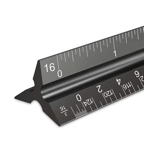 Buy Architectect Scale Ruler 12 Inch Aluminum Metal Ruler, Triangular ...