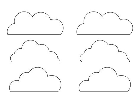 Large Printable Cloud Template