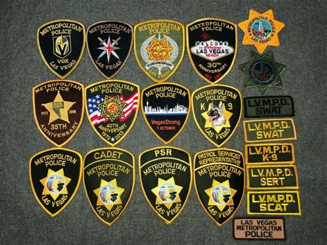 Las Vegas Metropolitan Police Collectable Patches/Patch LOT-Nevada-Free ...