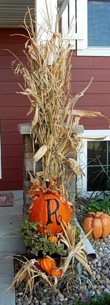 decorating with corn stalks for fall - Google Search | Fall outdoor decor, Fall decor, Corn ...