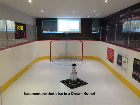 Basement Hockey Rink with Synthetic Ice | SmartRink | Synthetic ice ...