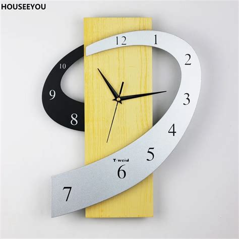 Home Decoration Creative Brief Large Wall Clock Modern 3D Wall Clocks ...