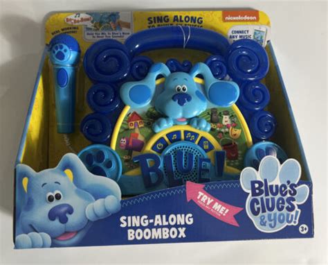 Blues Clues & You Sing Along Kids Toy Boom box Connect Your Own Music ...