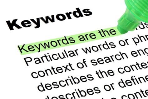 Keywords - Highlighted Words and Phrases