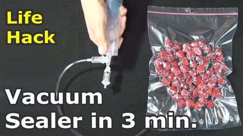 Vacuum Sealer in 3 minutes - DIY | Life hack: How to make a Vacuum ...