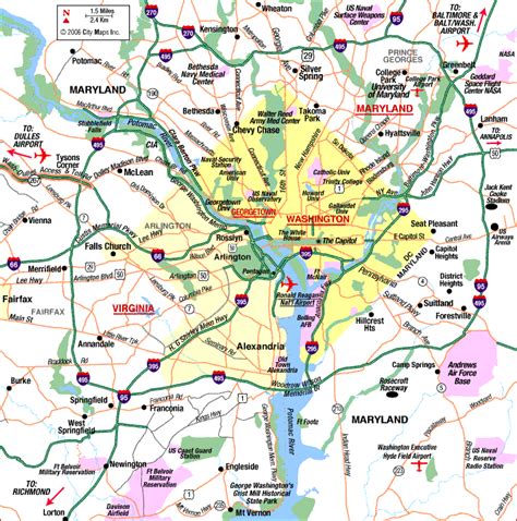 Map Of Washington Dc On Us Map - London Top Attractions Map