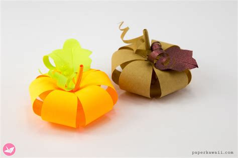 Easy Paper Pumpkin Tutorial & Free Template | Halloween diy paper ...