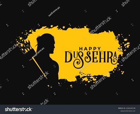 Lord Ram Trendy Design Happy Dussehra Stock Vector (Royalty Free ...