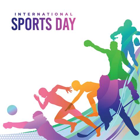 Sports Background Vector. International Sports Day Illustration, Graphic Design for the ...