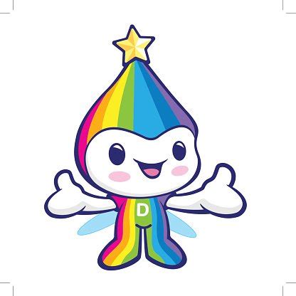 The Rainbow Mascot Has Been Welcomed With Both Hands 스톡 벡터 | 로열티 프리 ...