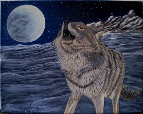 Original, signed acrylic Wolf painting for sale. I just finished this one a few days ago. 8"x 10 ...