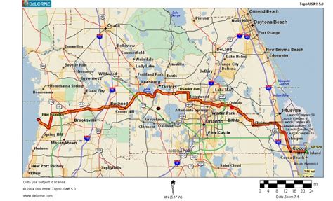 Cycling Routes Crossing Florida - Central Florida Bike Trails Map ...