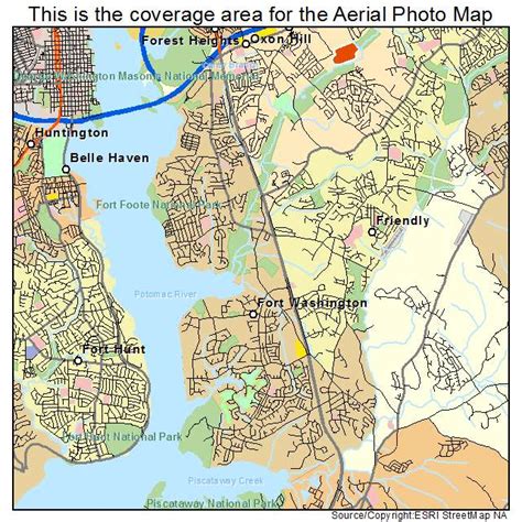 Aerial Photography Map of Fort Washington, MD Maryland