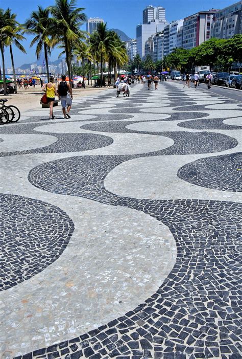 Promenade along Copacabana Beach in Rio de Janeiro, Brazil - Encircle Photos