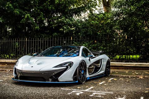 white w/ blue accents McLaren P1 by MSO front side view - Nov 21, 15 ...