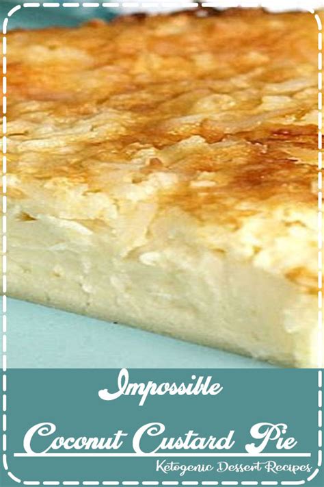 Impossible Coconut Custard Pie - Easy Recipes For Dinner Idea