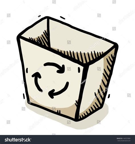 Recycle Bin / Cartoon Vector And Illustration, Hand Drawn, Sketch Style ...