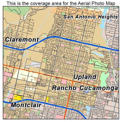 Aerial Photography Map of Upland, CA California