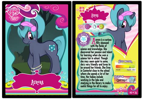 Pony Trading Cards #9: Aurora by MidnyteSketch on DeviantArt