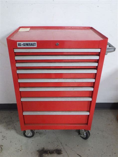 26" US General Tool Box, 8 Drawer with Contents