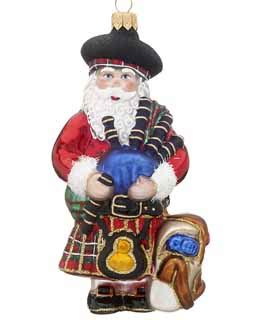 Scottish Santa Christmas Ornament - Santa | ChristmasOrnaments.com