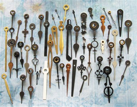 Antique CLOCK HAND Parts 95 Piece Lot Industrial by FOUNDLINGS