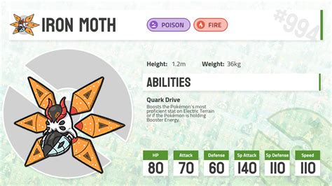 #0994 Iron Moth - Pokecharms PokéDex