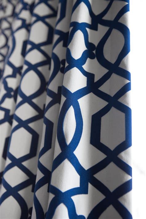 Beautiful custom blue patterned curtains | project by Massey Glenne | thepicketfence.com Blue ...