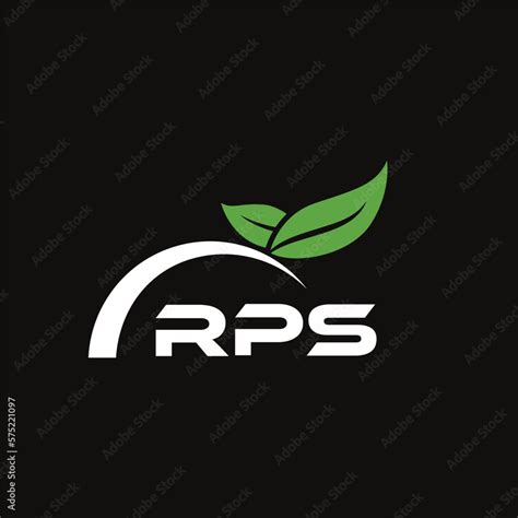 RPS letter nature logo design on black background. RPS creative ...