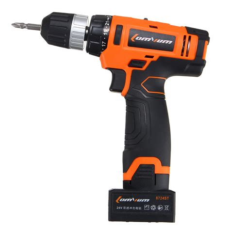 24V Electric Cordless Hammer Drill Driver Lithium Ion 0-1450R/MIN Speed Power | PrestoMall ...