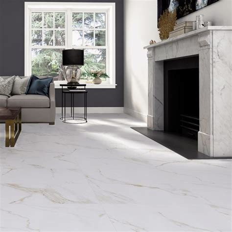 Calacatta Gold Matt Marble Effect Porcelain Wall & Floor Tile | £13.94 ...