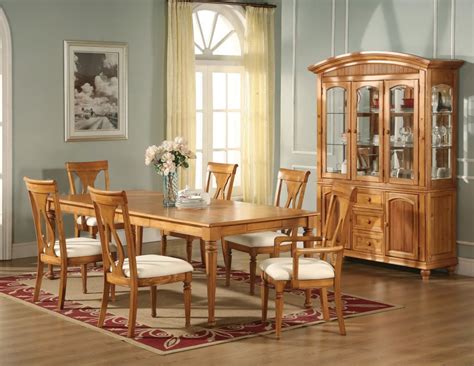 Lexington Formal Dining Light Oak Table Chairs Homelegance | Oak dining ...