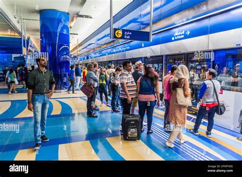 Dubai metro station burjuman hi-res stock photography and images - Alamy