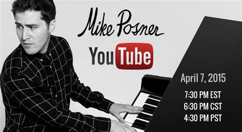 Mike Posner to Premiere New Music Live on YouTube - April 7 - Mike ...