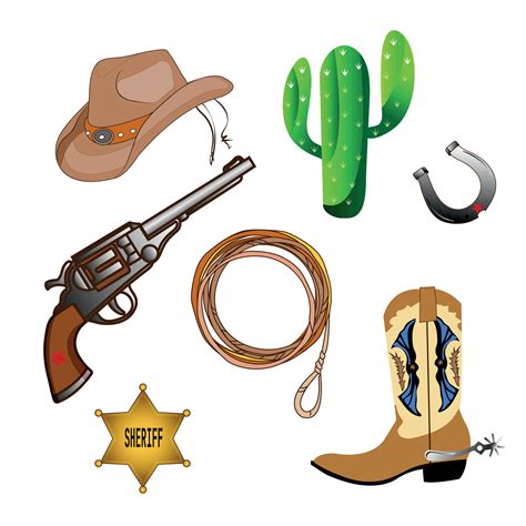 Cowboy western theme, wild west concept. Various objects. Boots.,gun ...