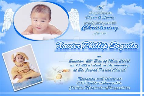 Invitation For Christening Layout | Invitation card maker, Christening invitations, Baptism ...