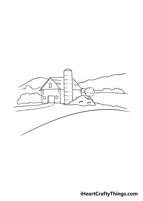 Farm House Drawing