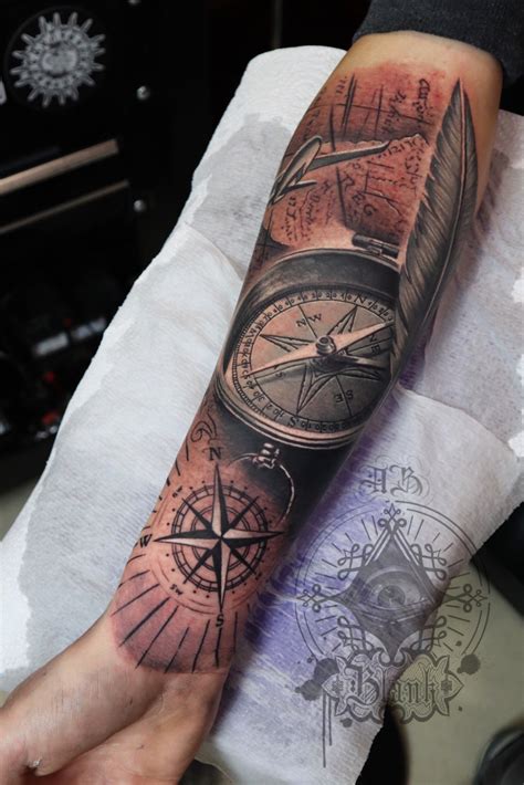 Top 75+ compass tattoo on forearm best - in.coedo.com.vn