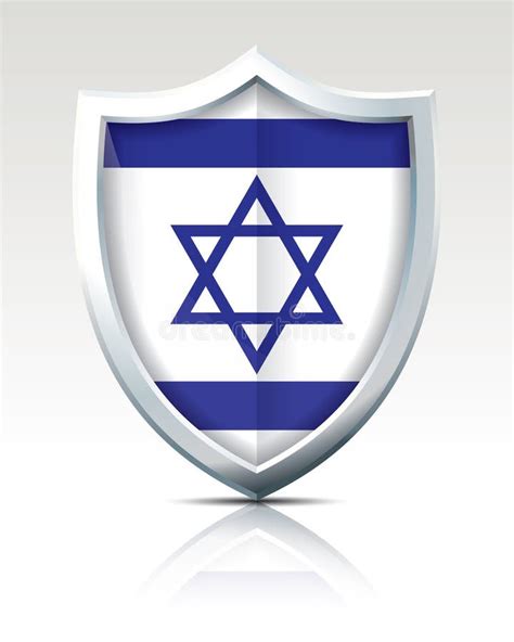 Escudo Con La Bandera De Israel Ilustración del Vector - Ilustración de ...