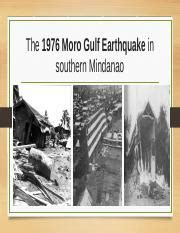 The 1976 Moro Gulf Earthquake in southern Mindanao.pptx - The 1976 Moro Gulf Earthquake in ...