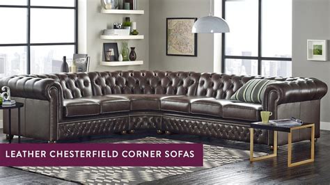 Leather Chesterfield Corner Sofa – Luxury Tufted Sectionals | Sofas by Saxon