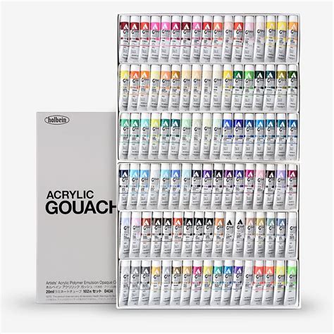 Holbein acrylic gouache 20ml set of 102 – Artofit