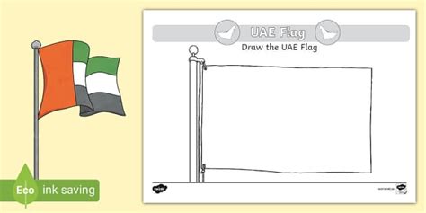 UAE Flag Drawing Activity (teacher made) - Twinkl