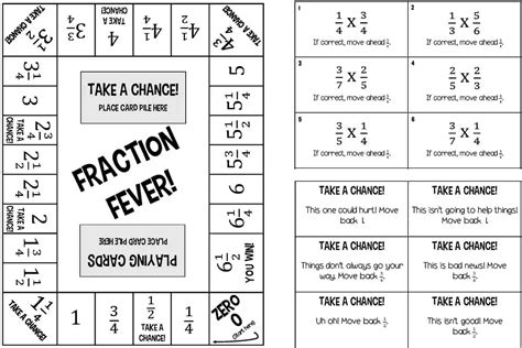 6 Printable Fraction Board Games for Multiplying and Dividing Fractions