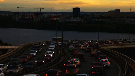 Night Highway With Traffic Jam Stock Footage SBV-309901359 - Storyblocks